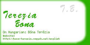 terezia bona business card