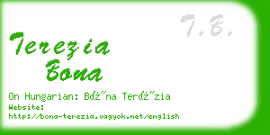 terezia bona business card